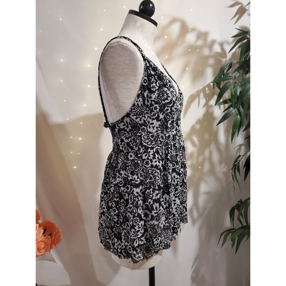 Vtg Y2K New York & Co Mesh Sheer Smocked Babydoll Tank Size L Grunge Whimsigoth - Picture 5 of 12